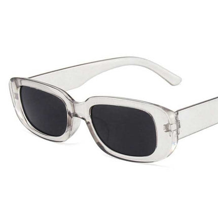 Trendy Vierkante Zonnebril voor Dames - Retro Reisbril Fashion Shades Anti-UV Bril Transparant Zwart