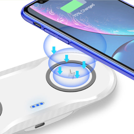 2 in 1 Qi Universele Draadloze Oplader 10W Wireless Charging Pad Wit