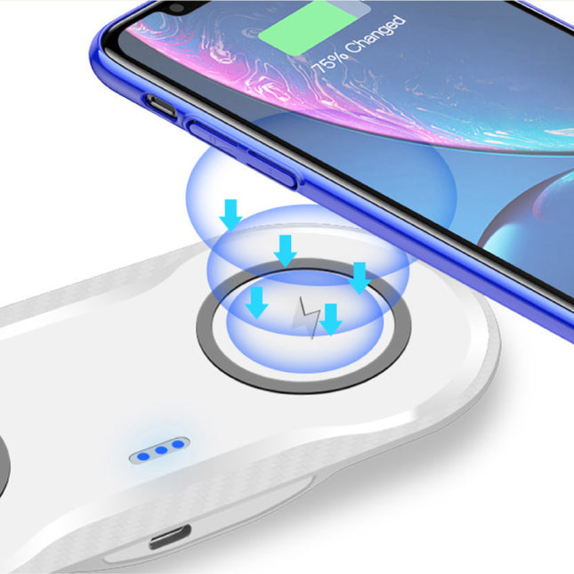 2 in 1 Qi Universele Draadloze Oplader 10W Wireless Charging Pad Wit