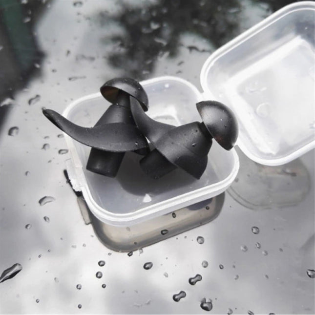 Siliconen Oorplugs voor Zwemmen en Duiken - Waterdichte Oordopjes Earplugs Zwart