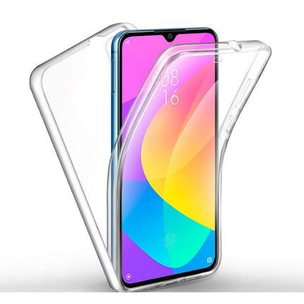 Xiaomi Mi A3 Lite Full Body 360° Hoesje - Volledige Bescherming Transparant TPU Silicone Case + PET Screenprotector