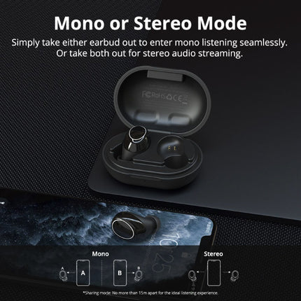 Onyx Neo Aptx TWS Draadloze Smart Touch Control Oortjes Bluetooth 5.0 Ear Wireless Buds Earphones Earbuds Oortelefoon 350mAh Zwart