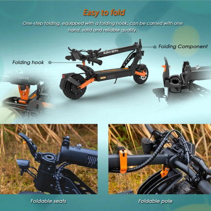 KuKirin G2 Pro Vouwbare Elektrische Scooter - Off-Road Smart E Step - 500W - 25 km/u - Zwart