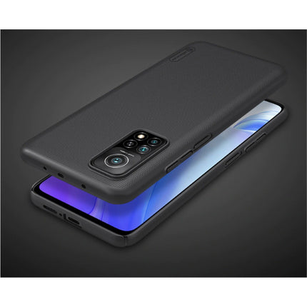 Xiaomi Mi 10T Lite Frosted Shield Hoesje - Shockproof Case Coer Cas Zwart