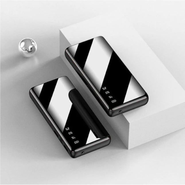 50.000mAh Powerbank met 2 Uitvoer/2 Invoer Poorten - Ingebouwde Zaklamp - Externe Noodaccu Batterij Oplader Charger Zwart