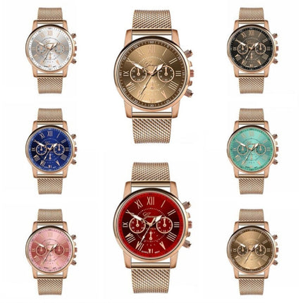 Luxe Horloge voor Dames - Modieus Kwarts Uurwerk Mesh Bandje Zwart