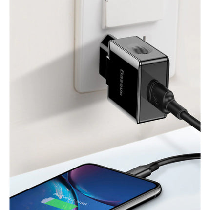 Fast Charge USB Stekkerlader - Quick Charge 3.0 Muur Oplader Wallcharger AC Thuislader Adapter Zwart