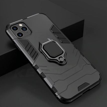 Samsung Galaxy S8 Plus Hoesje  - Magnetisch Shockproof Case Cover Cas TPU Zwart + Kickstand