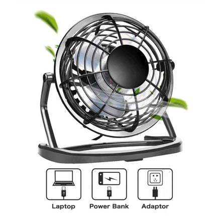 Oplaadbare Draagbare Ventilator - Handventilator 2500RPM Blauw