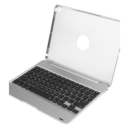 Toetsenbord Hoes voor iPad 9.7" - QWERTY Multifunctionele Keyboard Bluetooth Aluminium Smart Cover Case Hoesje Zilver