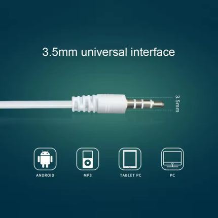 Oordopjes met Microfoon en Controls - 3.5mm AUX Oortjes - 1,2m kabel - Bedrade Oortelefoon - Blauw