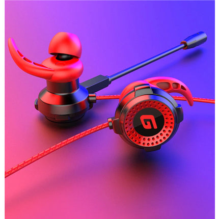 F36 Gaming Headset met Omnidirectionele Mic - Voor PS4/PS5 - Oortjes Hoofdtelefoon Headphones met Microfoon Rood