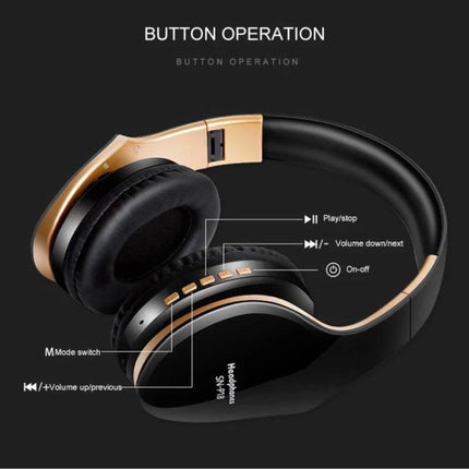 P18 Bluetooth Koptelefoon met Opbergtasje - Opvouwbaar Headset DJ Headphones Wit