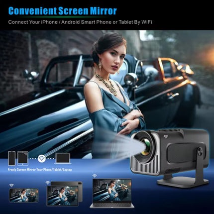 HY320 Mini Projector - 300 ANSI Lumen - Screen Mirroring Beamer Home Media Speler - Zwart