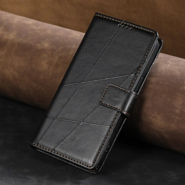 iPhone 15 Flip Case Portefeuille - Wallet Cover Leer Hoesje - Zwart