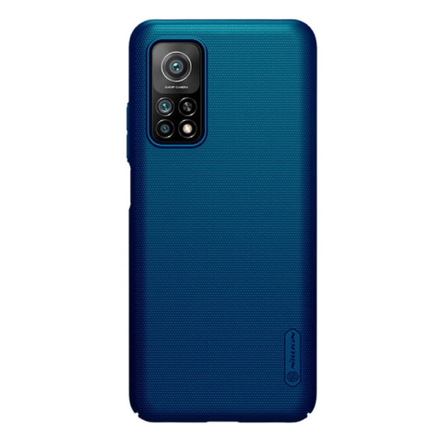 Xiaomi Mi 10T Frosted Shield Hoesje - Shockproof Case Cover Cas Blauw
