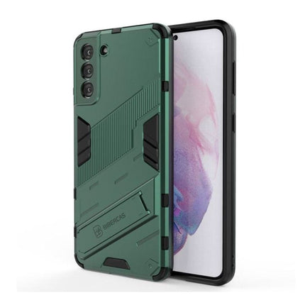Xiaomi Redmi Note 10 Pro Hoesje met Kickstand - Shockproof Armor Case Cover Groen