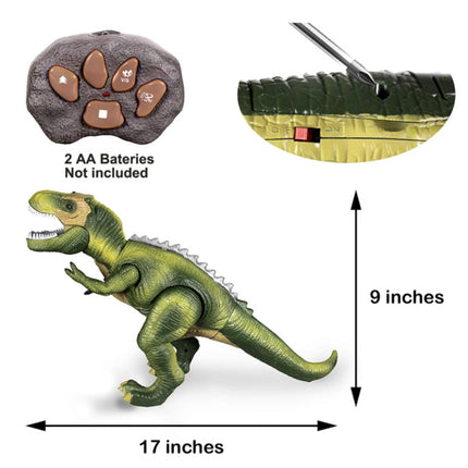 RC T-Rex Dinosaurus met Afstandsbediening - Tyrannosaurus Rex Bestuurbaar Speelgoed Robot Groen