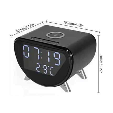 Camera Wekker - 4K WiFi Klok - Smart Home Security Night Vision Motion Detection - Zwart