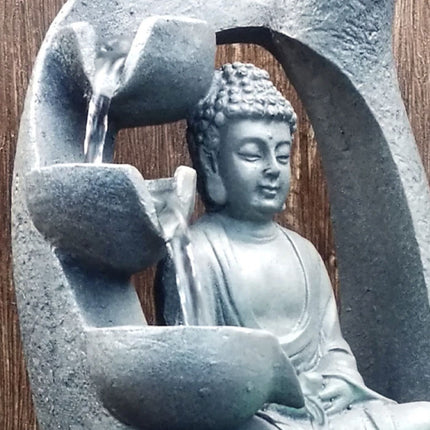 Boeddha Sier Waterval - LED Verlichting - Zen Garden Feng Shui Fontein Decor 