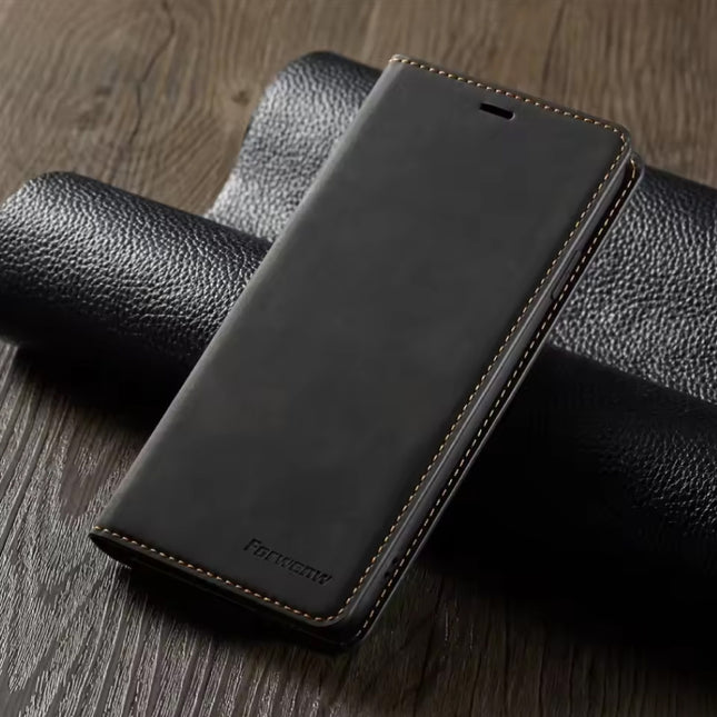 iPhone 16 Wallet Flip Case - Portefeuille Cover PU Leer Hoesje - Zwart