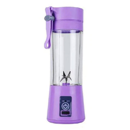 Draagbare Blender met 6 Freesmessen  - Portable Smoothie Maker Juicer Sapcentrifuge Paars