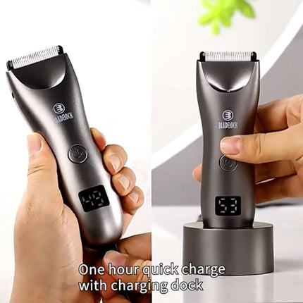 Elektrsiche Tondeuse - Scheerapparaat Schaamhaar Trimmer Draadloos Scheermachine voor Gevoelige Gebieden - Zilver