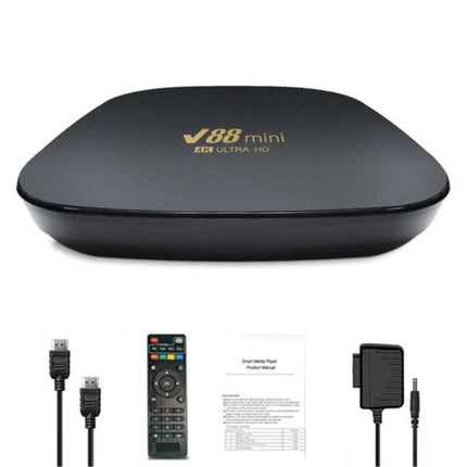 V88 Mini 8K TV Box Mediaspeler Android Kodi - 8GB RAM - 128GB Opslagruimte met Draadloos RGB Toetsenbord