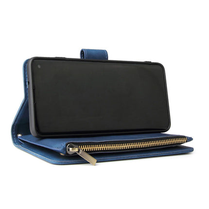 Samsung Galaxy S8 - Leren Wallet Flip Case Cover Hoesje Portefeuille Blauw