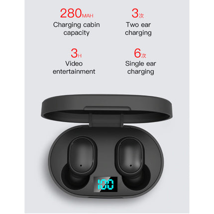A6S Plus Draadloze Oortjes - Touch Control Oordopjes TWS Bluetooth 5.0 Earphones Earbuds Oortelefoon Zwart