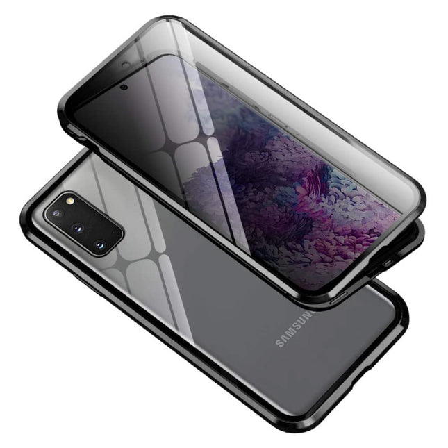 Samsung Galaxy S20 Magnetisch 360° Hoesje met Tempered Glass - Full Body Cover Hoesje + Screenprotector Zwart