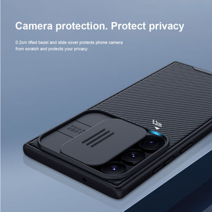 Samsung Galaxy S23 CamShield Hoesje met Camera Slide - Shockproof Case Cover Zwart