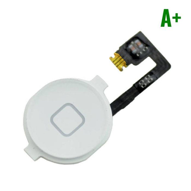 Voor Apple iPhone 4 - A+ Home Button Assembly met Flex Cable Wit