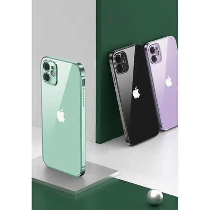 iPhone 8 Hoesje Luxe Frame Bumper - Case Cover Silicone TPU Anti-Shock Goud