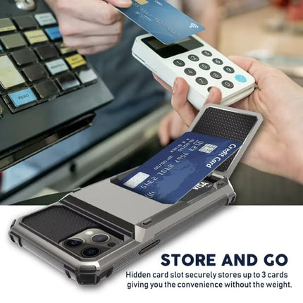 Kaarthouder Hoesje voor iPhone X - Wallet Card Slot Portemonnee Flip Cover Case - Geel