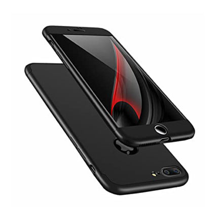 iPhone 8 Plus Full Body 360°  Full Cover Hoesje + Screenprotector Zwart