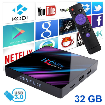 H96 Max 4K TV Box Mediaspeler Android Kodi - 4GB RAM - 32GB Opslagruimte