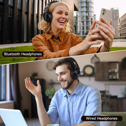 Pro-C Draadloze Koptelefoon - 110 Uur Afspeeltijd - Headset met Microfoon DJ Headphones - Beige