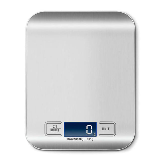 Keukenweegschaal Digitaal - 10kg / 1g - Precisie Digitale Weegschaal Keuken Zilver