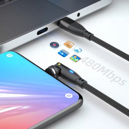 USB Type C naar iPhone Lightning Magnetische Oplaadkabel - 1,8 Meter - 100W USB-C Fast Charging Oplader Data Kabel - Rood