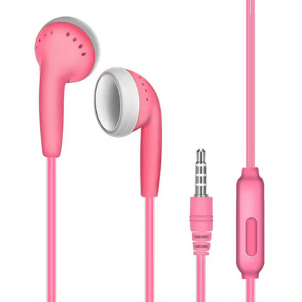 Oordopjes met Microfoon en Controls - 3.5mm AUX Oortjes - 1,2m kabel - Bedrade Oortelefoon - Roze