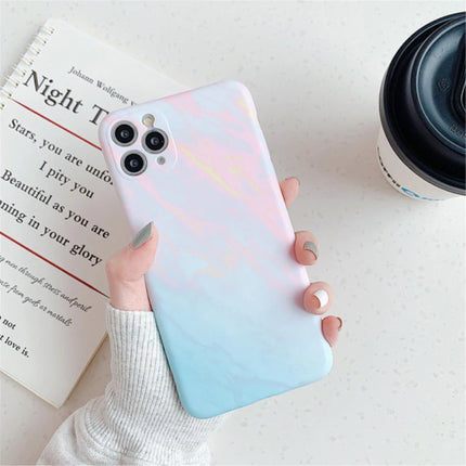 iPhone 11 Hoesje Marmer Textuur - Shockproof Glossy Case Graniet Cover Cas TPU