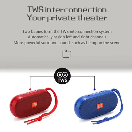 TG179 Draadloze Luidspreker - 1200mAh Batterij - Bluetooth HiFi Subwoofer - Grijs