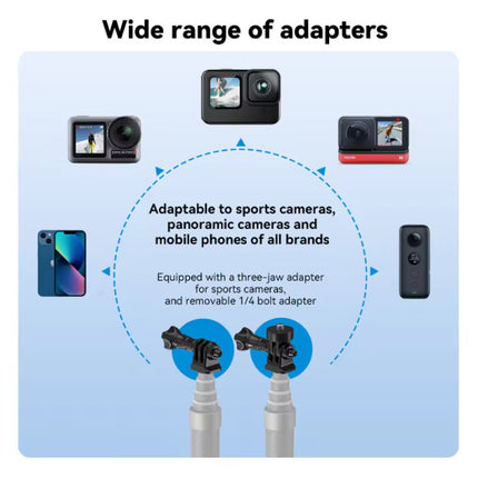 Koolstofvezel Selfie Stick 1,2 Meter - Intrekbare Vlog Statief Monopod Selfiestick - Zwart