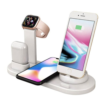 4 in 1 Oplaadstation voor Apple iPhone / iWatch / AirPods -  Charging Dock 10W Wireless Pad Wit