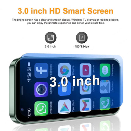 P60 Pro Mini Smartphone - 2 GB RAM - 16 GB Opslag - 2 MP Camera - 1000mAh Batterij - Blauw