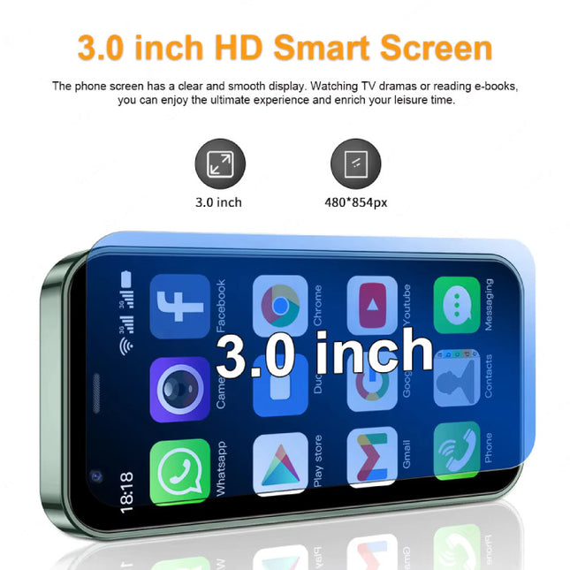 P60 Pro Mini Smartphone - 2 GB RAM - 16 GB Opslag - 2 MP Camera - 1000mAh Batterij - Blauw