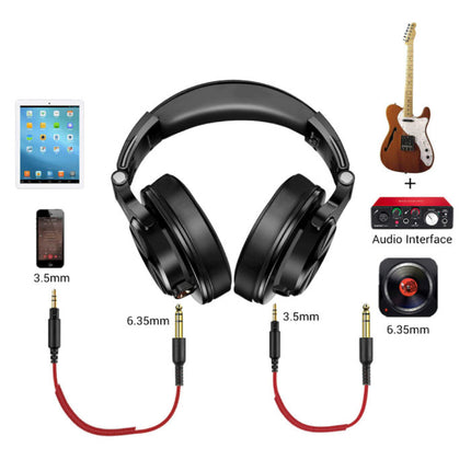 A71 DJ Studio Gaming Koptelefoon met 6.35mm en 3.5mm AUX Aansluiting - Headset met Microfoon Headphones