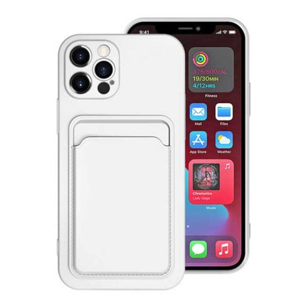 iPhone 13 Mini Kaarthouder Hoesje - Wallet Card Slot Cover Wit