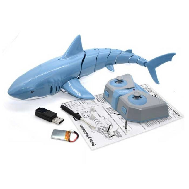 Bestuurbare Haai met Afstandsbediening - RC Speelgoed Robot Vis Blauw  